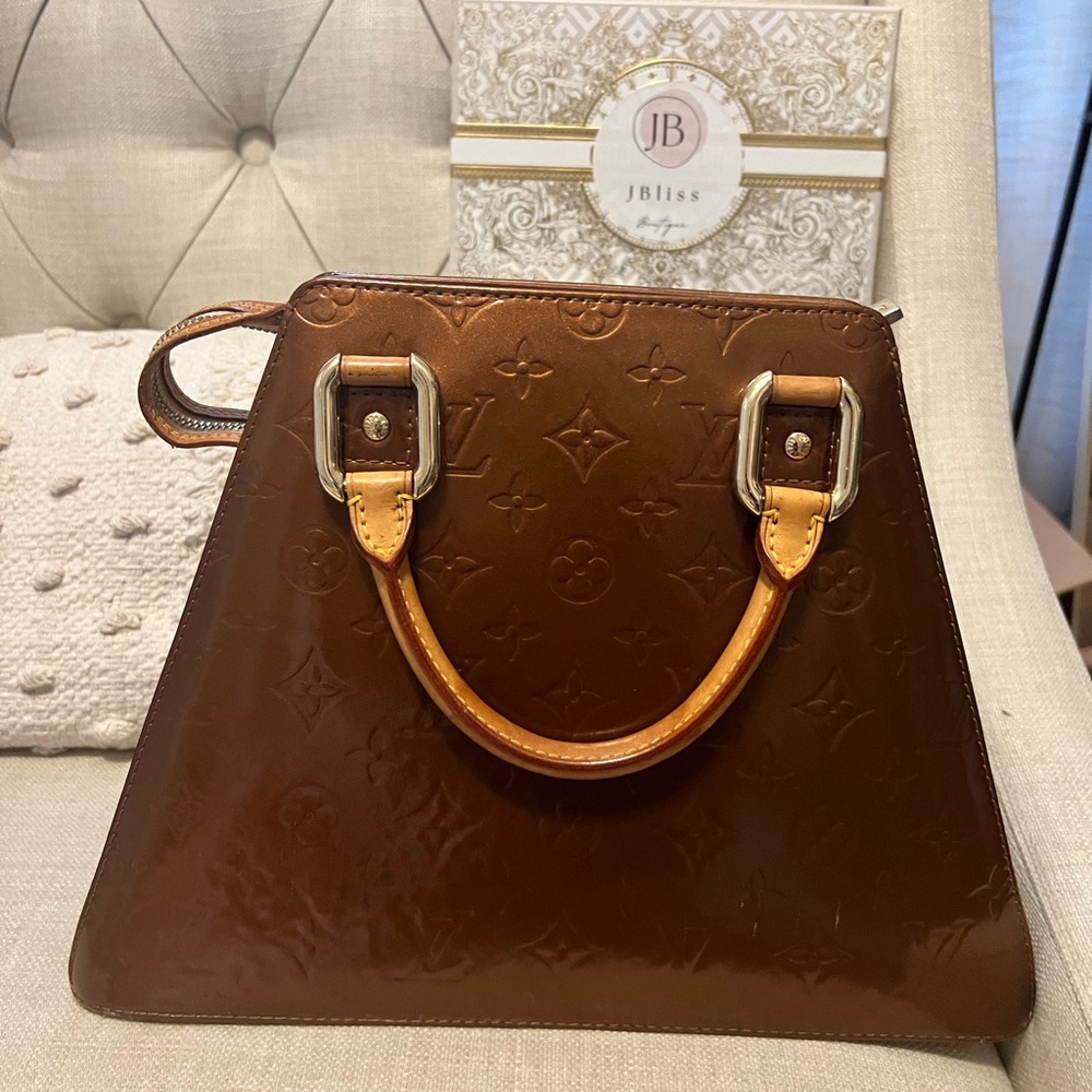 (SOLD) LV Copper Color Vernis Bag - Unique Shape